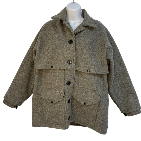 Filson Jackets & Blazers - C.C. Filson Women's Wool Jacket Size 12 VINTAGE Button Front USA Made Grey